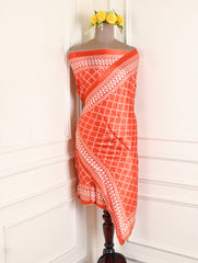 Gavadin Silk Orange Unstitched Suit