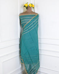 Shimmer Ferozi Unstitched Suit