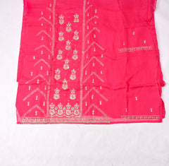 Organza Pink Unstitched Suit