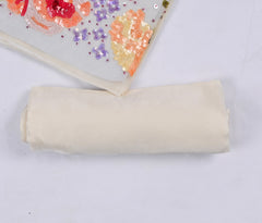 Organza White Unstitched Suit