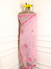 Gavadin Baby Pink Unstitched Suit