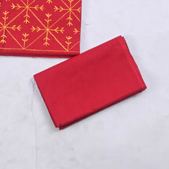 Cotton Maroon Phulkari Suit