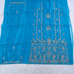 Glass Sky Blue Unstitched Suit