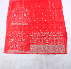 Glass Shimmer Red Unstitched Suit