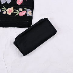 Organza Black Unstitched Suit