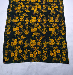 Crepe Black & Yellow Unstitched Suit