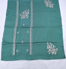 Organza Green Unstitched Suit