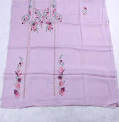 Organza Lavender Unstitched Suit