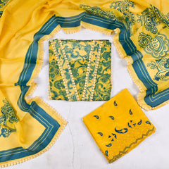 Mul Check Yellow Unstitched Suit