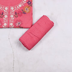 Mul Cotton PInk Unstitched Suit