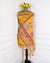 Mul Cotton Yellow Unstitched Suit
