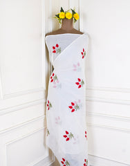 Cotton White Unstitched Suit