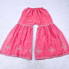 Shimmer Pink Unstitched Lehenga Suit