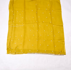 Twill Organza Mehandi Unstitched Suit