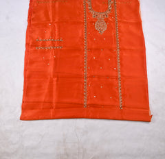 Glass Shimmer Orange Unstitched Suit