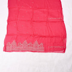 Organza Pink Unstitched Suit