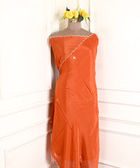 Crepe Rust Unstitched Suit