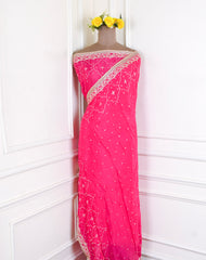 Crepe Magenta Peplum Lehenga Suit