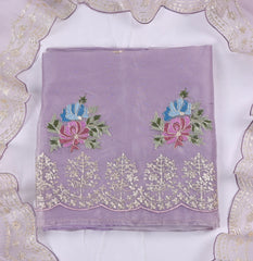 Glass Shimmer Lavender Unstitched Suit