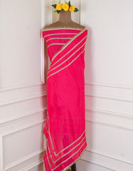 Crepe Magenta Unstitched Suit