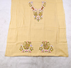 Mul Cotton Yellow Unstitched Suit