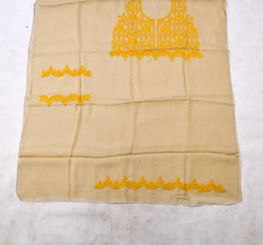 Organza Beige Unstitched Suit
