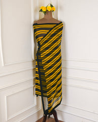 Crepe Yellow Unstitched Suit