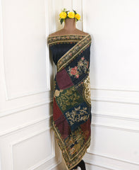 Organza Beige Unstitched Suit