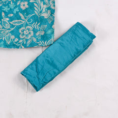 Crepe Sky Blue Unstitched Suit