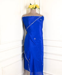 Crepe Royal Blue Unstitched Suit