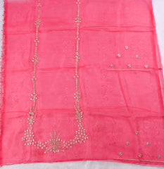 Glass Shimmer Pink Unstitched Suit