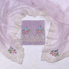 Glass Shimmer Lavender Unstitched Suit