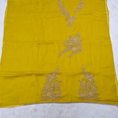 Organza Mehandi Unstitched Suit