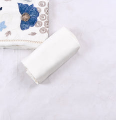 Mul Cotton White Unstitched Suit