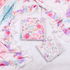 Cambric Cotton White Unstitched Suit