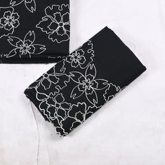 Cotton black Unstitched Suit