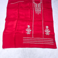 Crepe Red Unstitched Suit