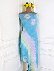 Self- Cotton Sea green Unstitched Suit