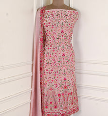 Crepe Rose gold Unstitched Suit