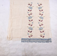 Organza Off White Unstitched Suit