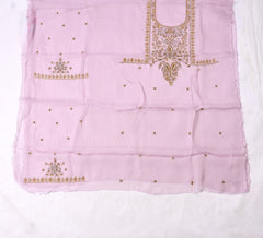 Twill Organza Light Lavender Unstitched Suit