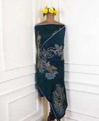 Organza Blue Unstitched Suit
