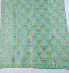 Banarasi Aqua Blue Unstitched Suit