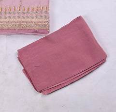 Crush Onion Pink Unstitched Suit