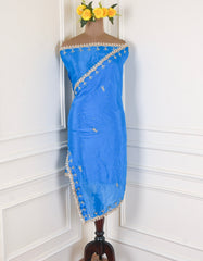 Crepe Sky Blue Lehenga Suit