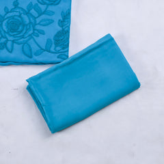 Organza Sky Blue Unstitched Suit