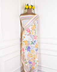 Cambric Cotton Yellow Unstitched Suit