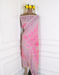 Crush Shimmer Pink Unstitched Suit