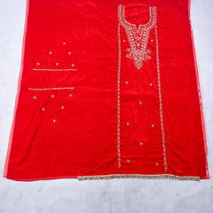 Velvet Red Unstitched Suit