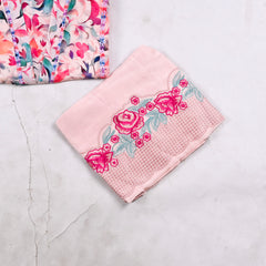 Twill Organza Pink Unstitched Suit